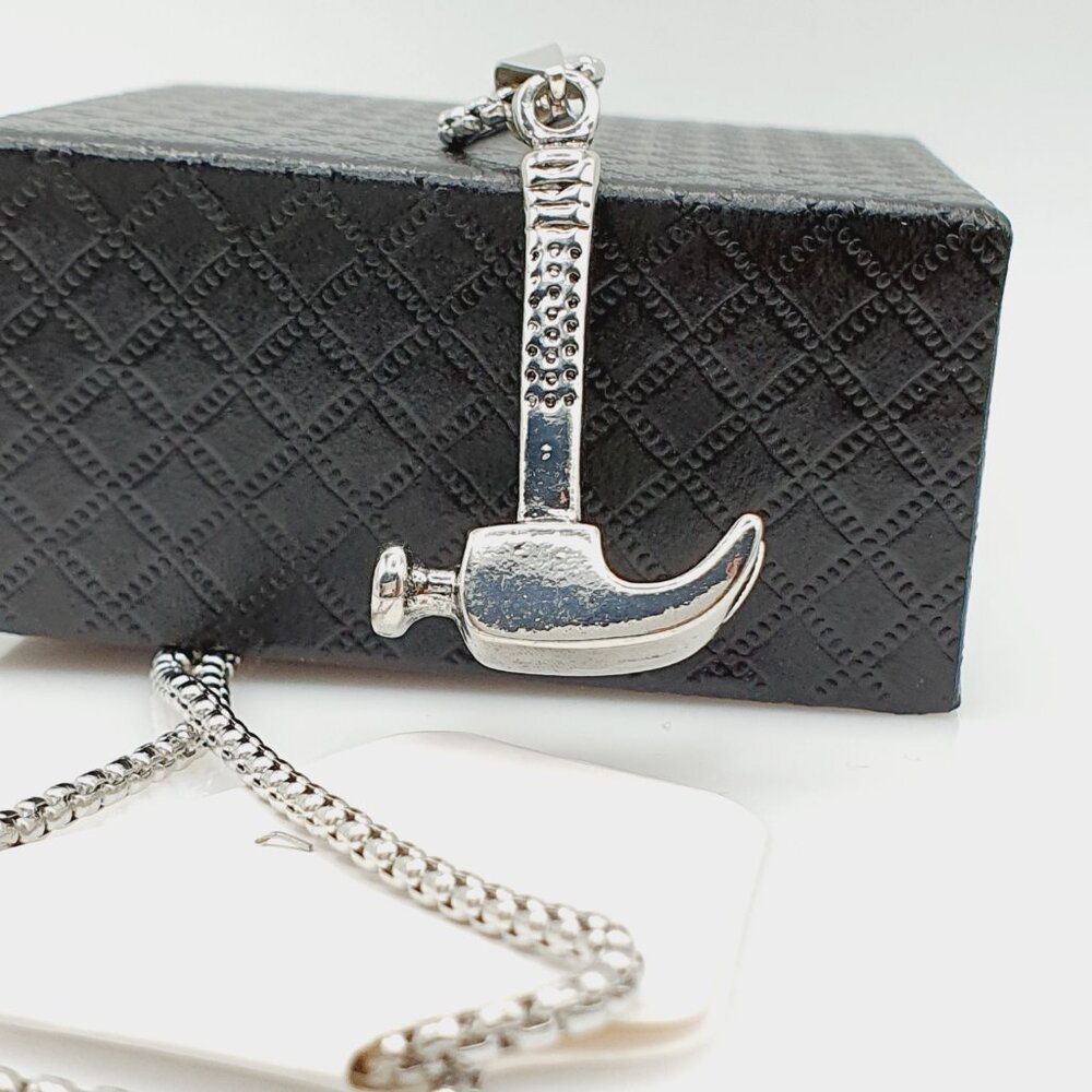 ❤️Fashion silver-plated Hammer Necklace , N90201P118 - Picture 6 of 11